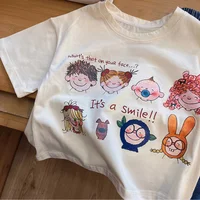 Bébé été nouveau T-Shirt infantile garçon fille coton dessin animé à manches courtes haut décontracté t-shirts col rond tenue pour enfants vêtements 1