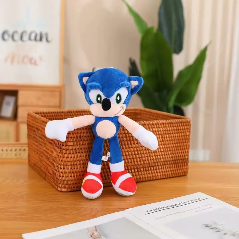 thumbnail image 1 of Muñeco de peluche de Sonic, erizo supersónico, juego de dibujos animados, anime, muñeco de peluche para niños, regalo de cumpleaños de Navidad, adornos para decoración del hogar, 1 of 4