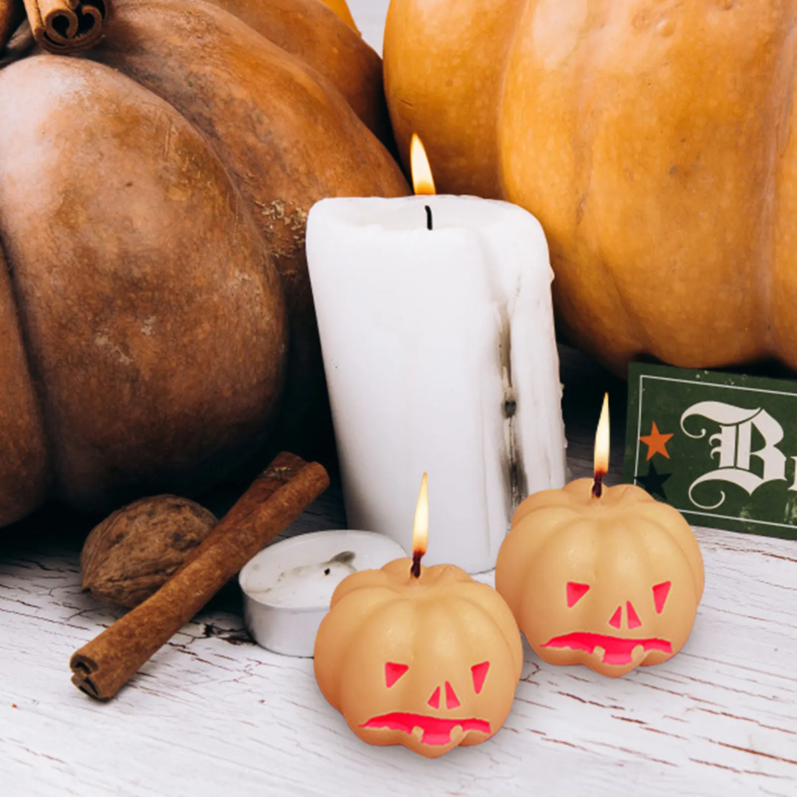 2 pz Halloween Silicone candela stampo resina diavolo zucca decorazioni di  Halloween sapone cioccolato stampo Decor - AliExpress