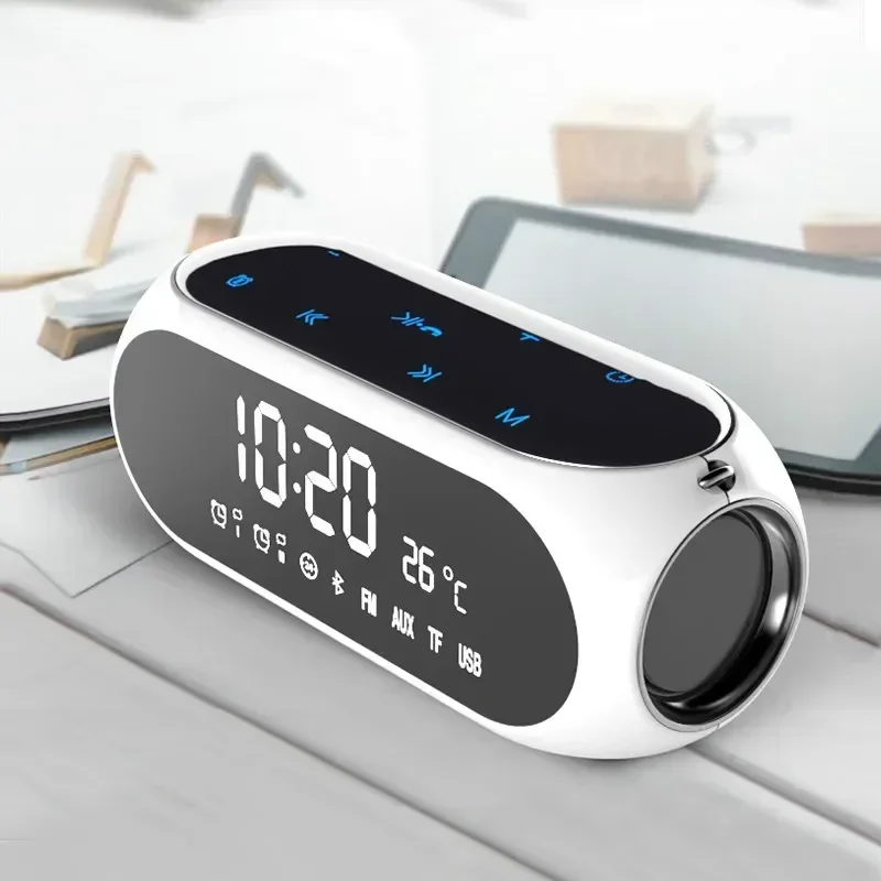Portable Home Desktop Clocks Wireless Bluetooth Speaker Mobile Computer alarm clock digital Radio Receiver Mini Alarm Clock 6