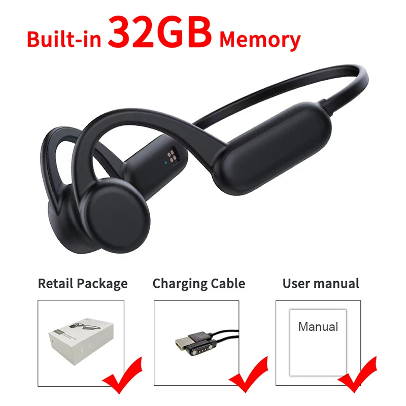 Minyaya Auriculares impermeables IPX8 de conducción ósea para natación,  memoria integrada de 32 G, Bluetooth 5.3, con micrófono, batería de larga  duración, auriculares deportivos para correr, : : Videojuegos