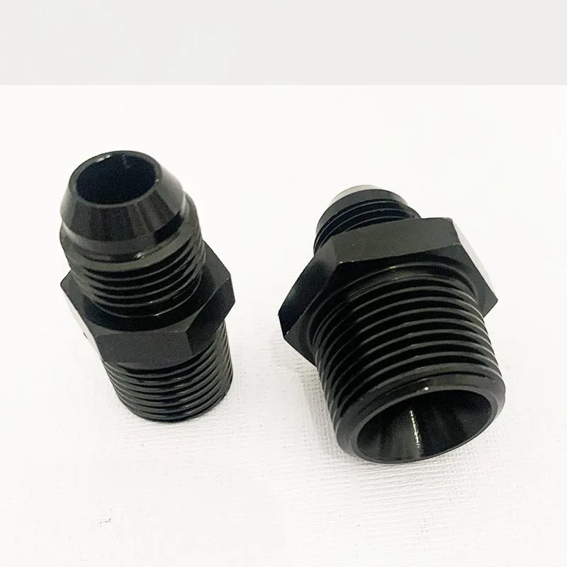 Kraftstoffschlauch-Adapterrohr mit Gewindeanschluss, männlicher Ölkühleranschluss aus Aluminium AN4 AN6 AN8 AN10 auf 1/8NPT 1/4NPT 3/8NPT 1/2NPT 3/4NPT – Detail 1