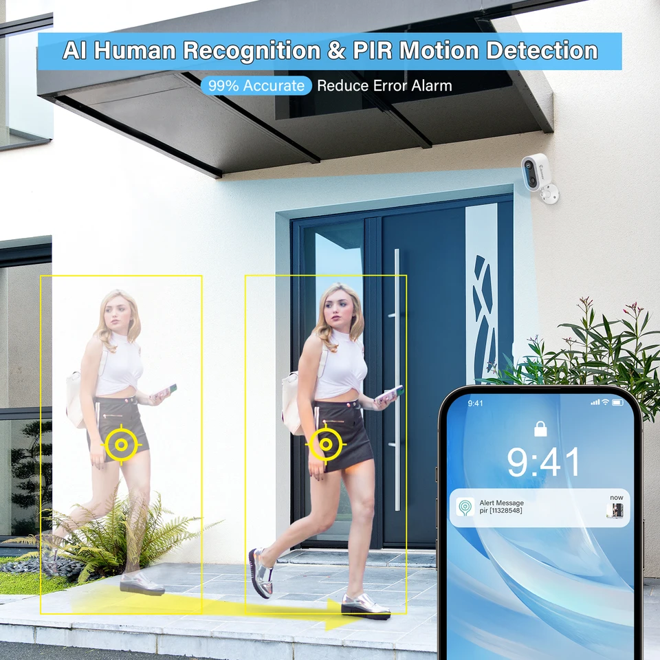 Jennov Wireless 3MP Security Camera with Night Vision