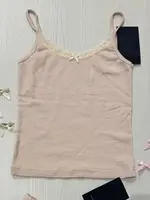 Striped Pink Vest Pants 2 Pieces Set Pajama Woman Lace Trim Bow Slim Tank Top High Waist Straight Long Pant Cotton Sweet Sets 2