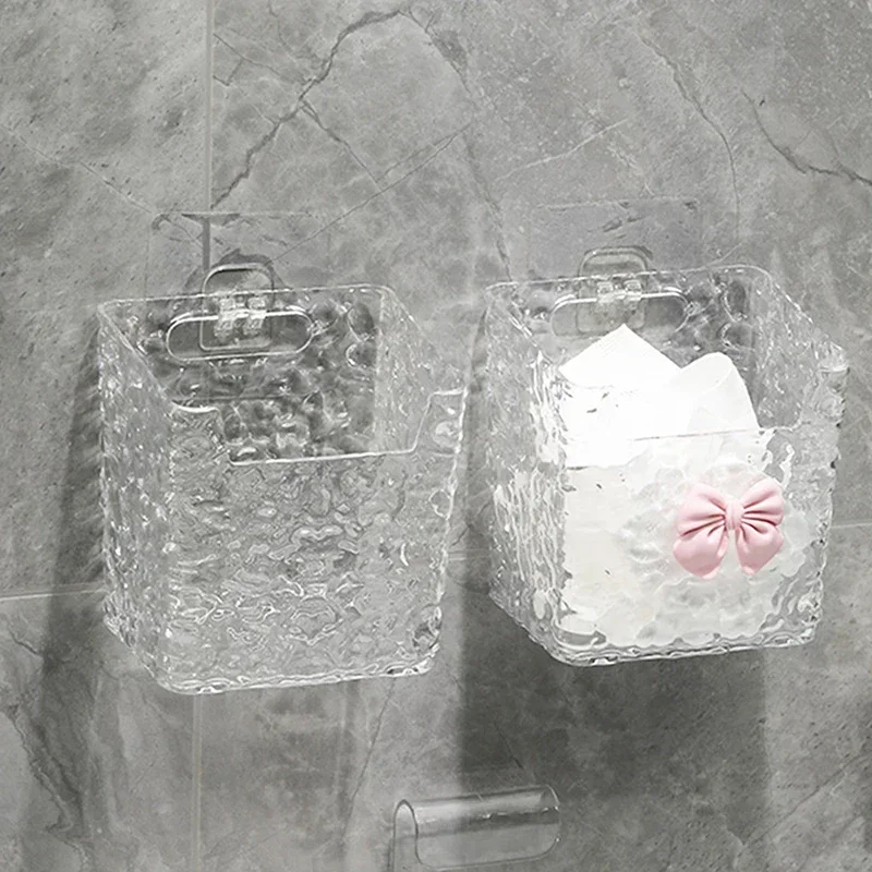 욕실선반 Makeup Brush Organizer Storage Rack Bathroom Storage Box Drain Box Punch-Free Toothpaste Holder Wall Mounted 5