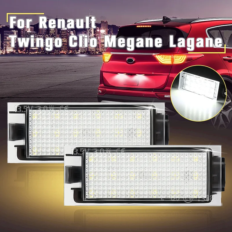 2X Led Targa Lampade Per Clio 3 4 Master 2 3 Trafic 3 Megane 2 3 4 Cc Twingo 2 3 Kangoo Espace 5 Wind