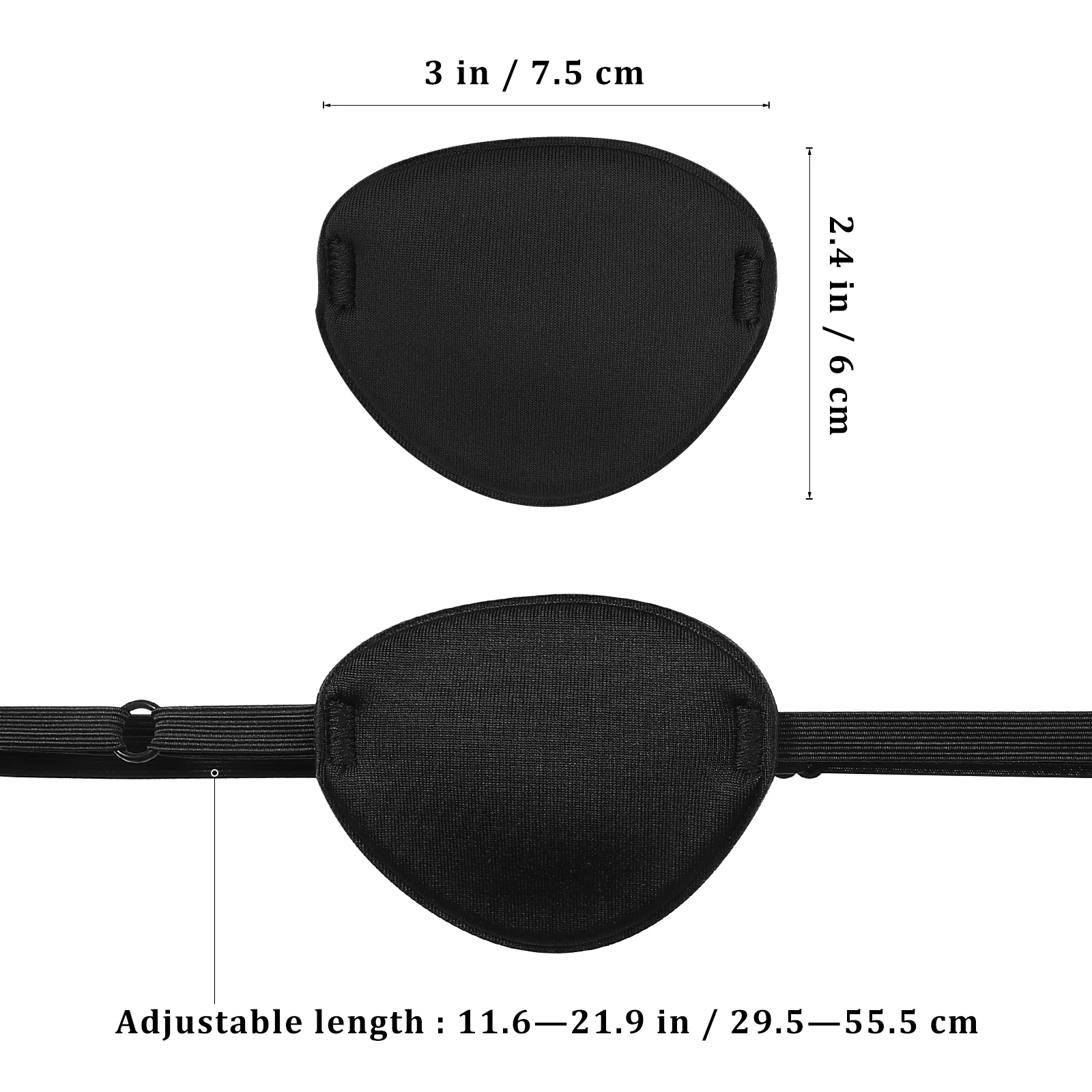 1Pc Pirate Eye Patch Soft Black Sponge Pirate Eye Mask Pirate Costume Halloween Party Cosplay Props Single Eye Patch For Adults 3