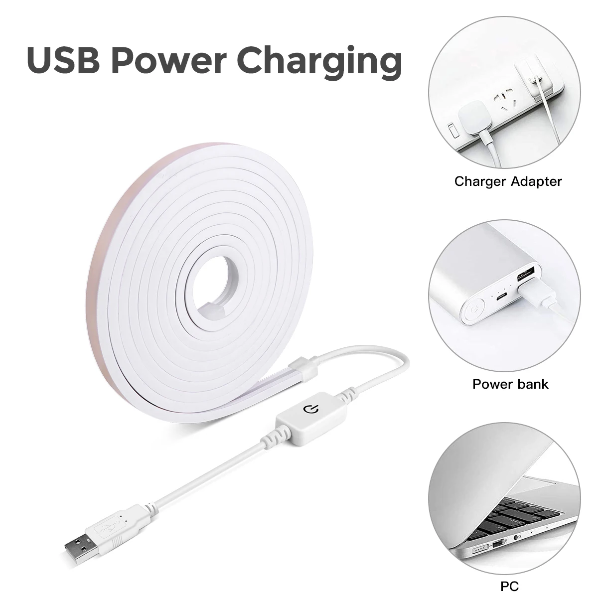 Ultra Bright Neon COB LED Strip Light Touch Sensor Dimmable Waterproof Kitchen Cabinet Backlight Lamp Linear COB Night Light