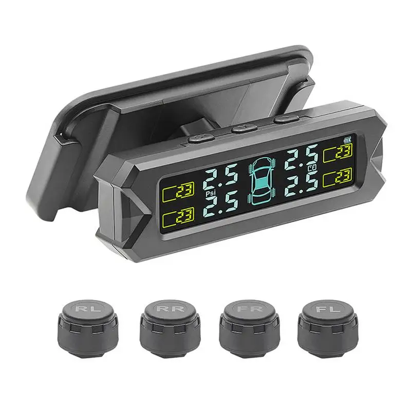 

Система контроля давления в шинах мотоцикла TPMS 4 внешний датчик беспроводной ЖК цветной дисплей переключение для точного состояния цифровой