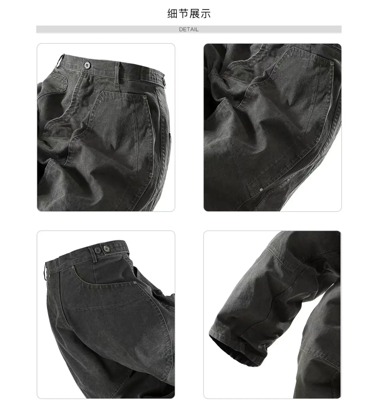 Whyworks 25aw Vintage outdoor work pants heavy duty stone washed cotton material casual