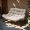 2 Seater Outdoor Couch with Soft Cushion, All-Weather Boho Rattan Patio Furniture, Garden Sofas 1