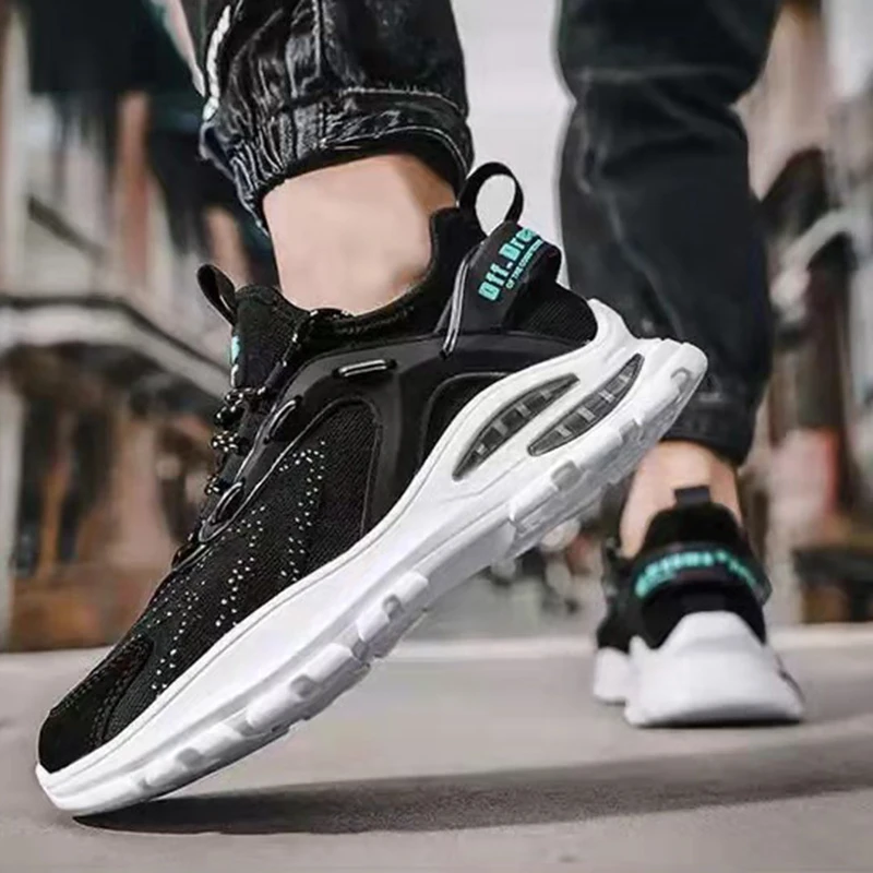 Description Picture 2 of item2024 New Men's Mesh Light Sports Men's Fashion Leisure Lazy Cold Sticky Walking Shoes Breathable and Anti Slip Casual Shoes