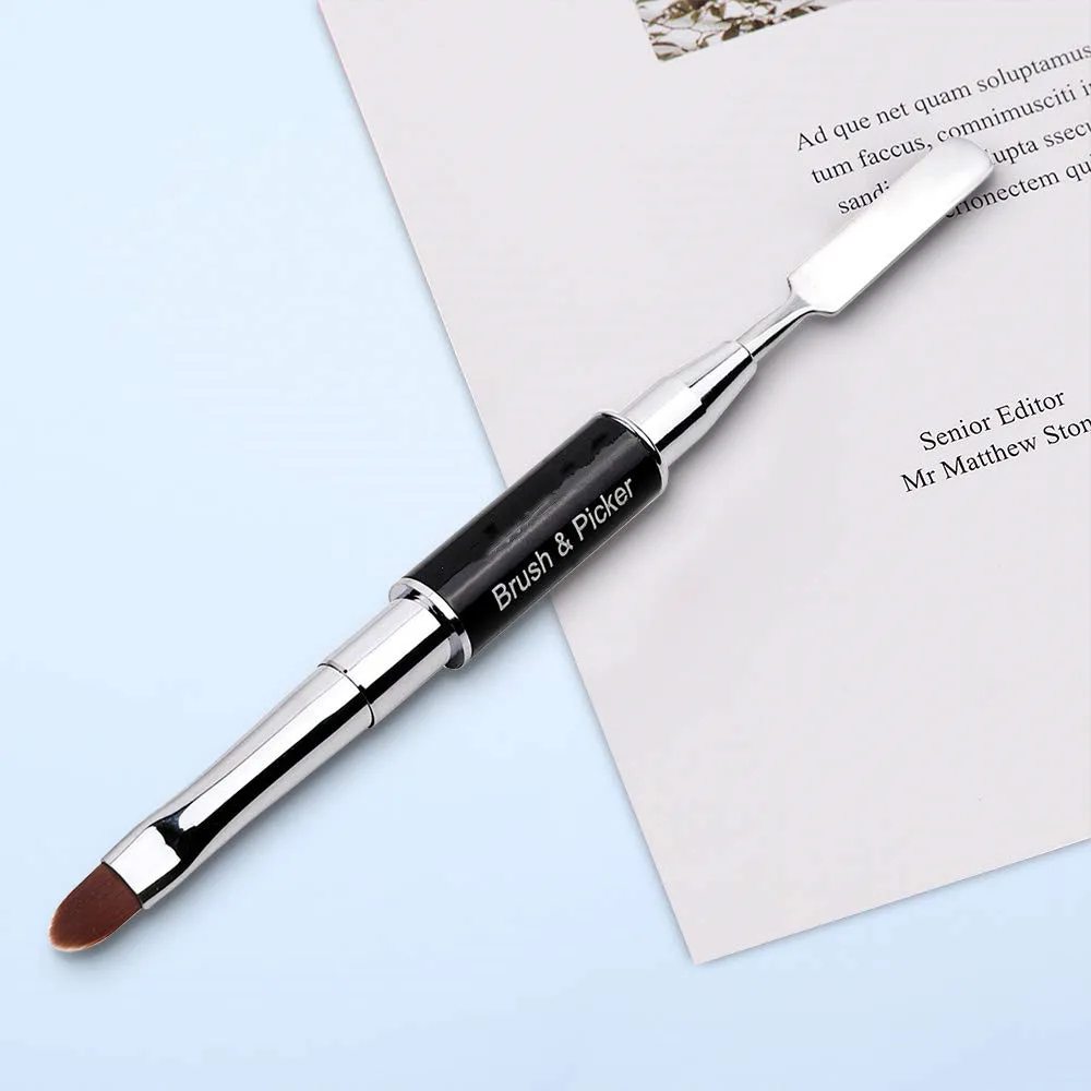 Makartt Poly Extension Gel Brush & Picker, Dual-Ended Brush Pen Tool for Nail Gel, Acrylic Gel Nail Brushes 4