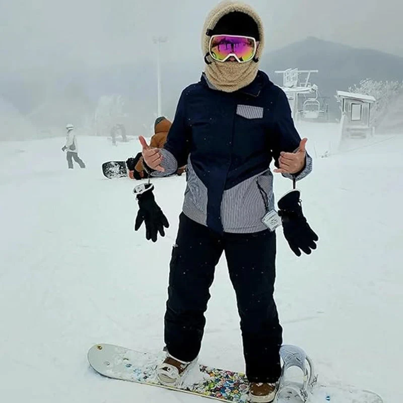 Sherpa Hood Ski Mask Ski Mask for Women Men Balaclava Women Face Mask for Cold Weather Winter Windproof Coldproof Plush Mask 4