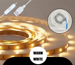 Vibrant LED Strip Lights with Button Control - USB Powered Lighting - 1m 3.28ft (Warm)