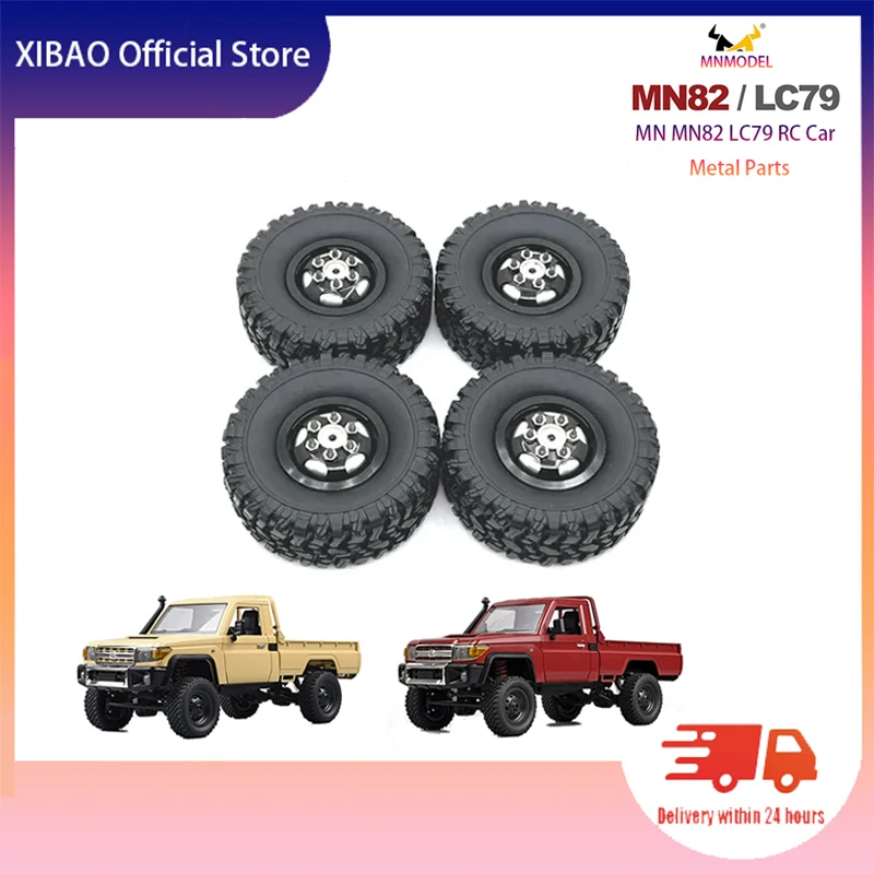 

1/12 MN82 LC79 MN78 Naughty Dragon Remote Control Car Accessories Metal Upgraded Hub Tires