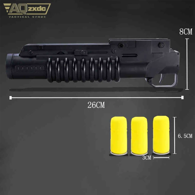 M203 Howitzer Launcher Soft Bullet Toy Suitable for 20mm Rail M416