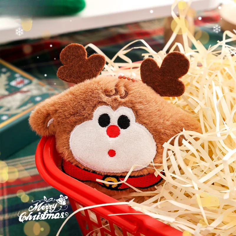 Christmas Plush Pendant Versatile Bag Keychain Decorative Pendant Cute Small Ornament