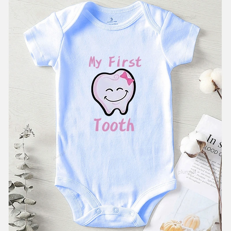 Cotton Bodysuit for Newborns Baby Clothes Newborn Girl Outfit Long Sleeve Toddler Jumpsuit Print First Tooth Baby Girls Clothing Baby Bodysuits are cool Baby Rompers