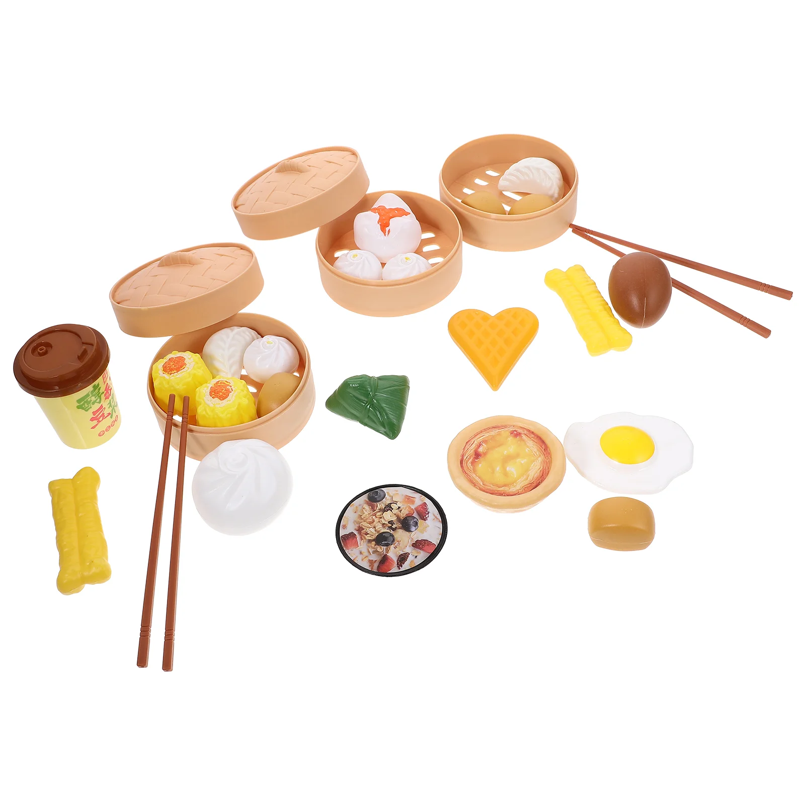 

29 Pcs/2 Kitchen Toy Steamed Buns Child Hair Steamer Cooking Kid Kids Toys Diverse Plaything