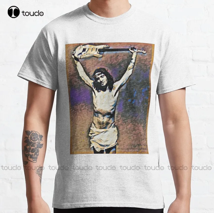

Классическая футболка с изображением Иисуса Христа гитары Джона, белая женская футболка на заказ, футболка в стиле унисекс с цифровой печатью, Новинка