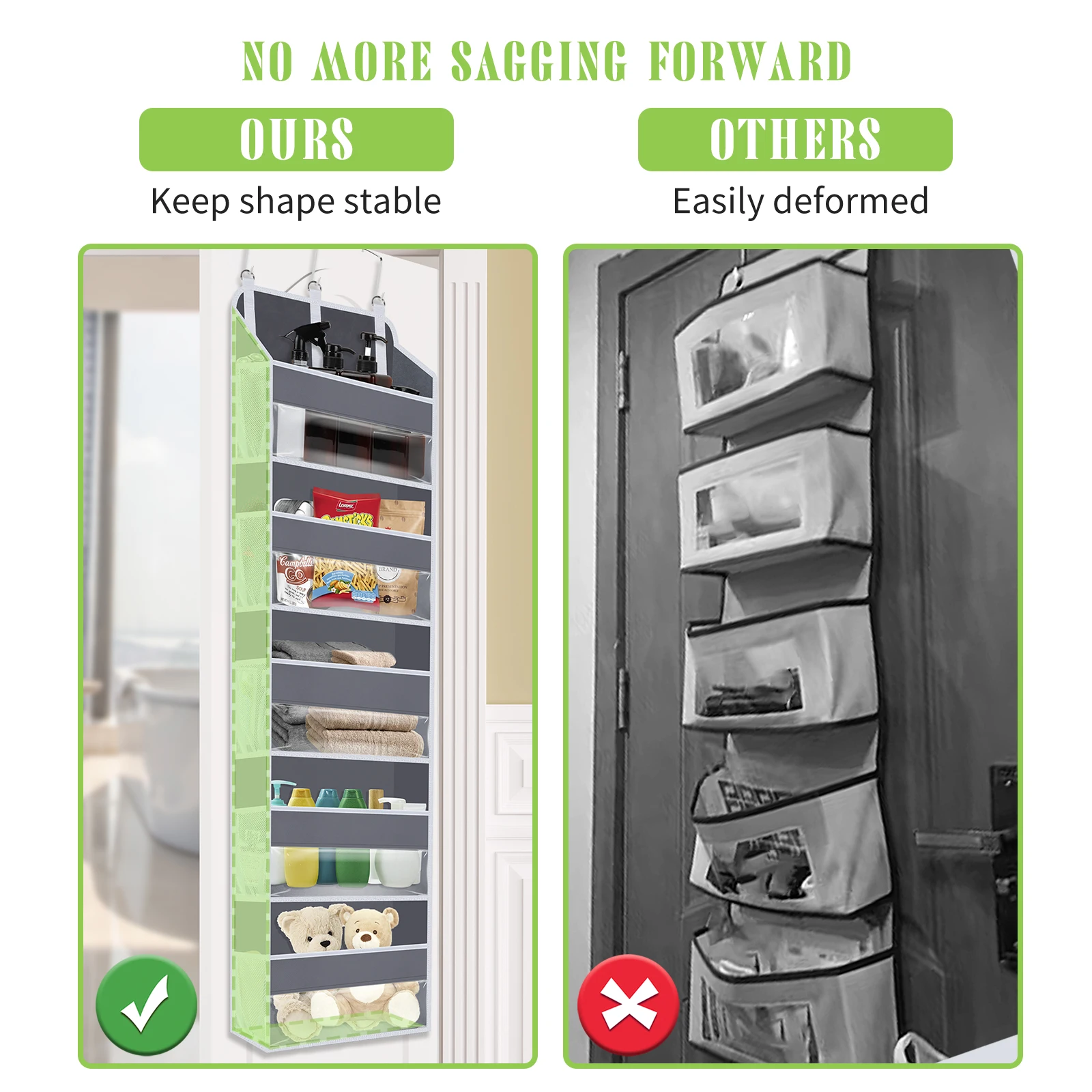 Description Picture 6 of itemWall mounted fabric hanging bag, foldable storage bag, wall mounted storage bag, wardrobe, wardrobe door storage hanging bag