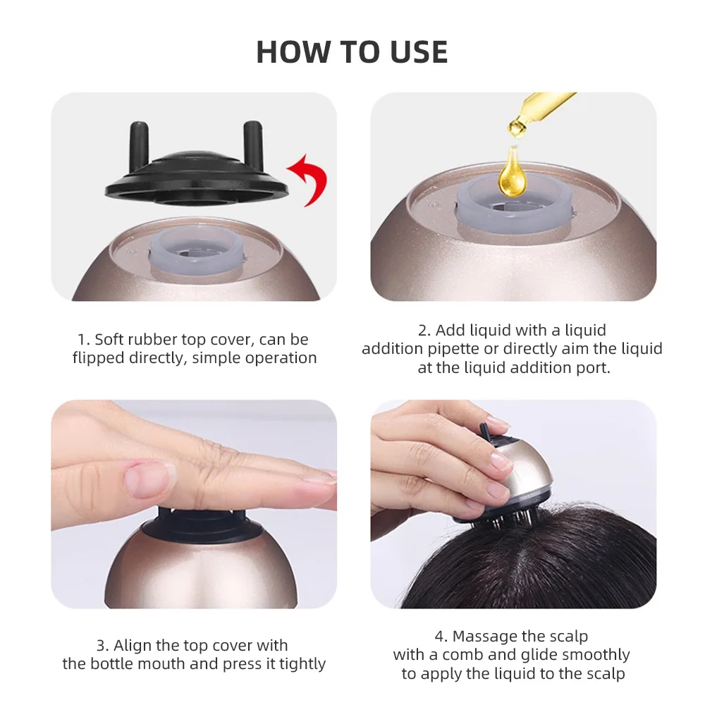 Scalp Applicator Liquid Comb for Hair Scalp Treatment Essential Oil Liquid Guiding Comb Hair Growth Serum Oil Apply Hair Care