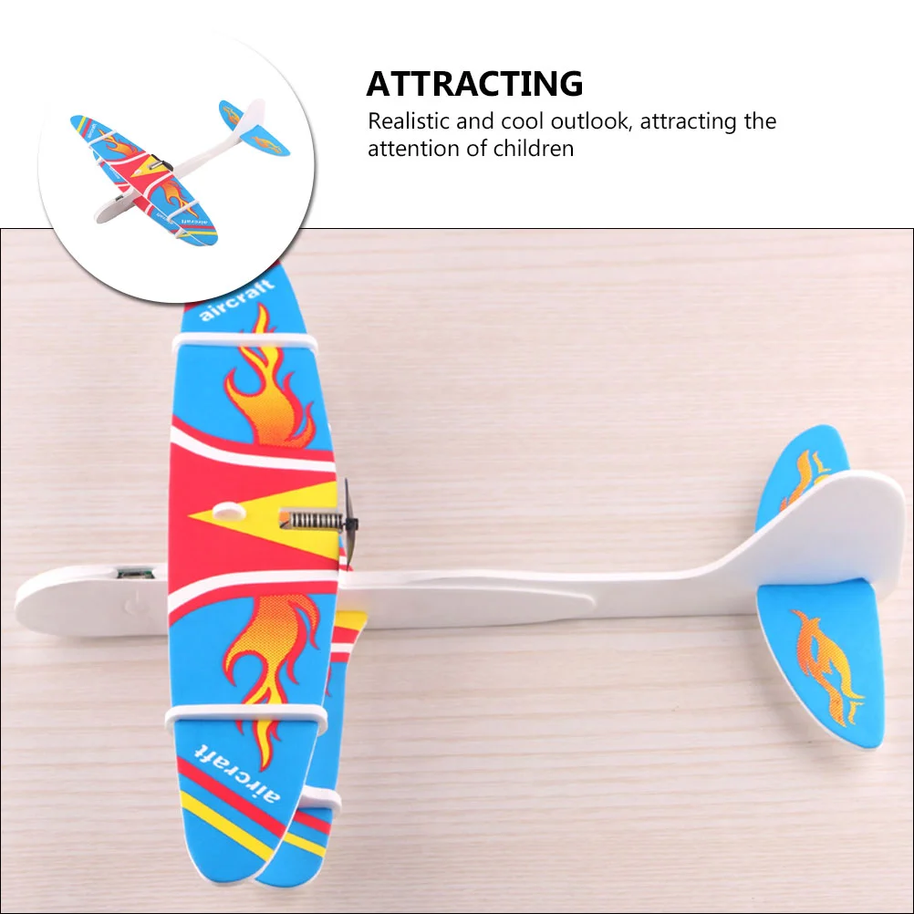 Foam Throwing Plane Toy Electric Capacitor for Aircraft Outdoor Playset Airplane Child Flying Model 3