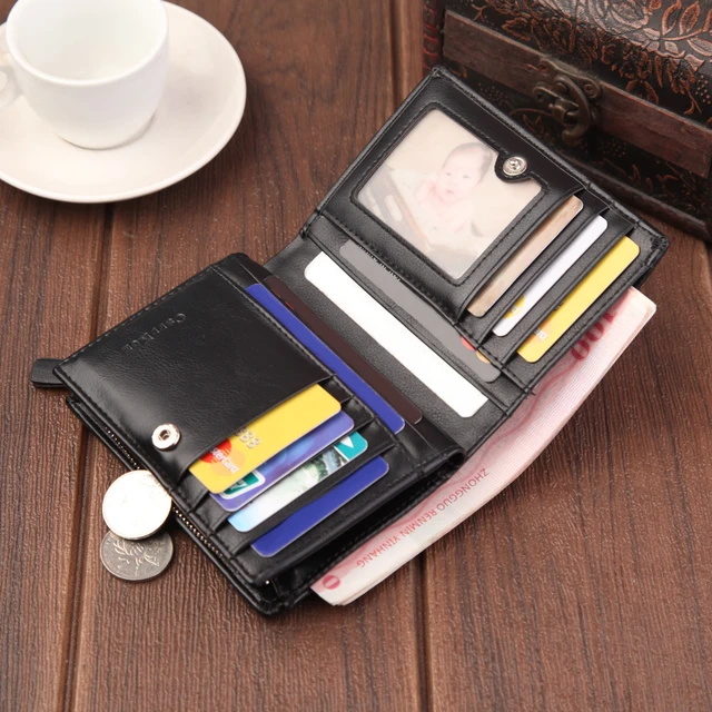 Vintage Men Leather Wallet Brand Luxury Short Slim Male Purses Money Clip  Credit Card Dollar Foldable Small Money Purses - Hepsiburada Global