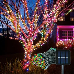 Outdoor Solar Fairy Lights - 8 Mode Waterproof Decorative String Lights - 5M 20LED (Colorful)