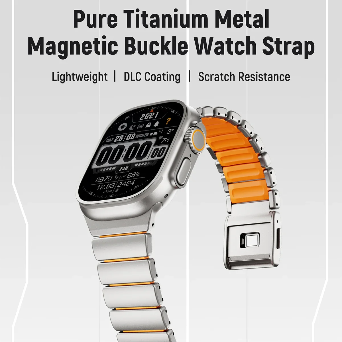 Titanium Silicone Magnetic Strap