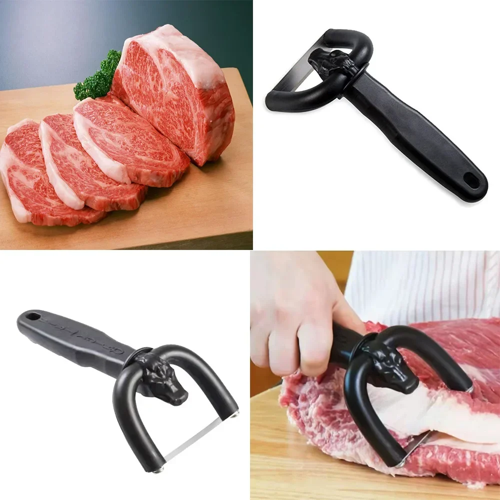 Handheld Meat Cutter Slicer Fat Trimmer Beef Pork Meat Cutter 1pc For Home Kitchen