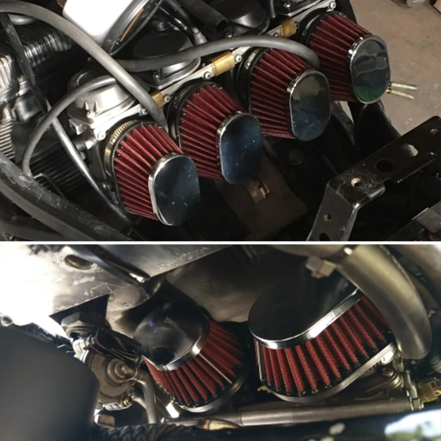 Motorcycle air filter cleaner motocross air filter For Carburetor Scooter Accessories 51mm 55mm 60mm