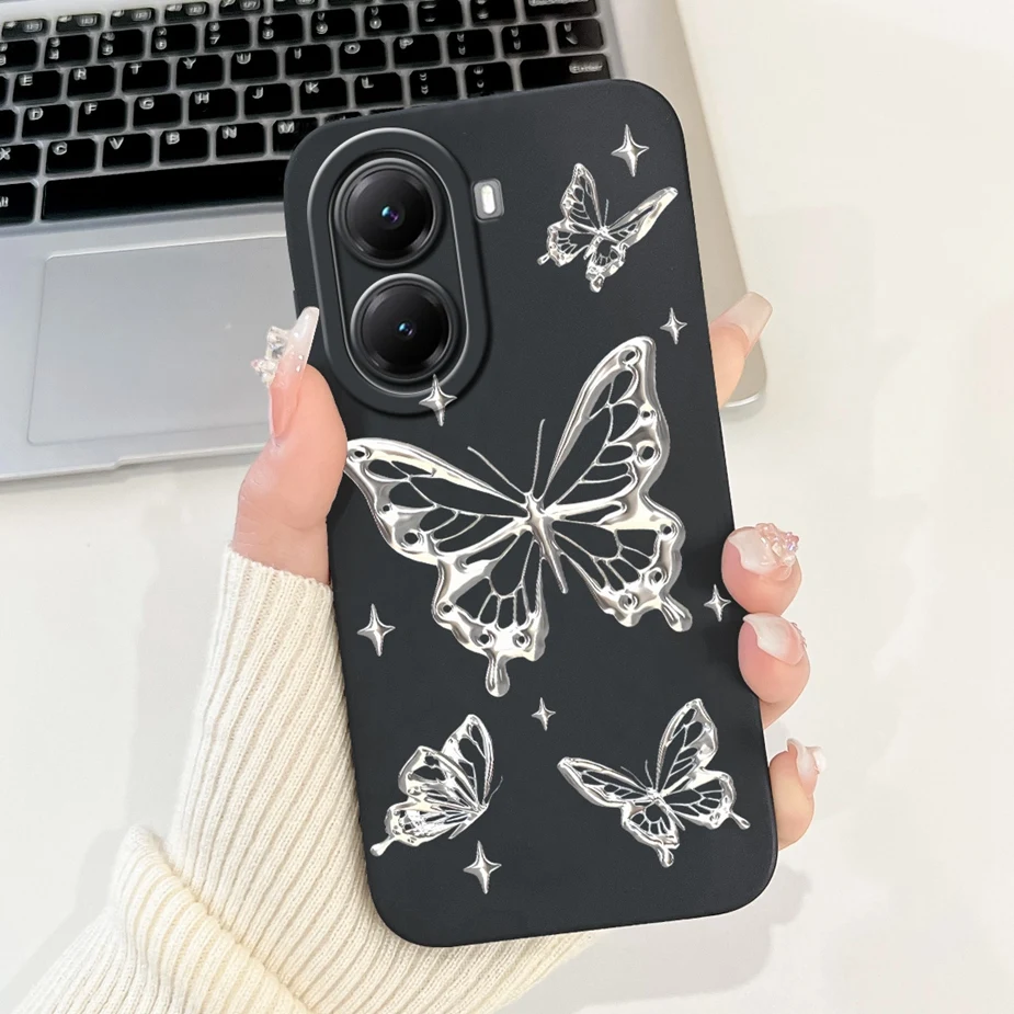 Cute Cat Grid Pattern Soft Silicone Phone Case Cover