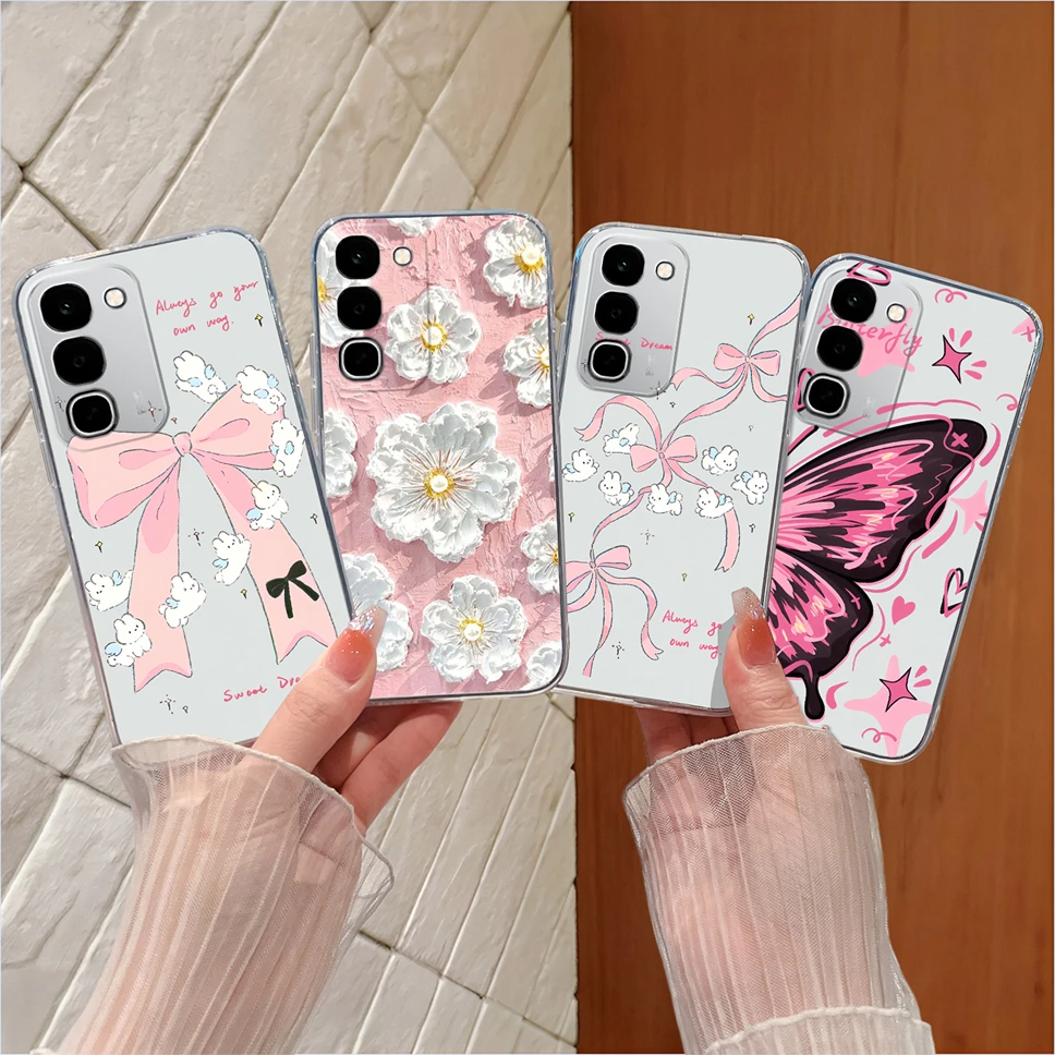 Cute Cartoon Clear Soft TPU Silicone Shockproof Phone Case - Anti-Slip Cover