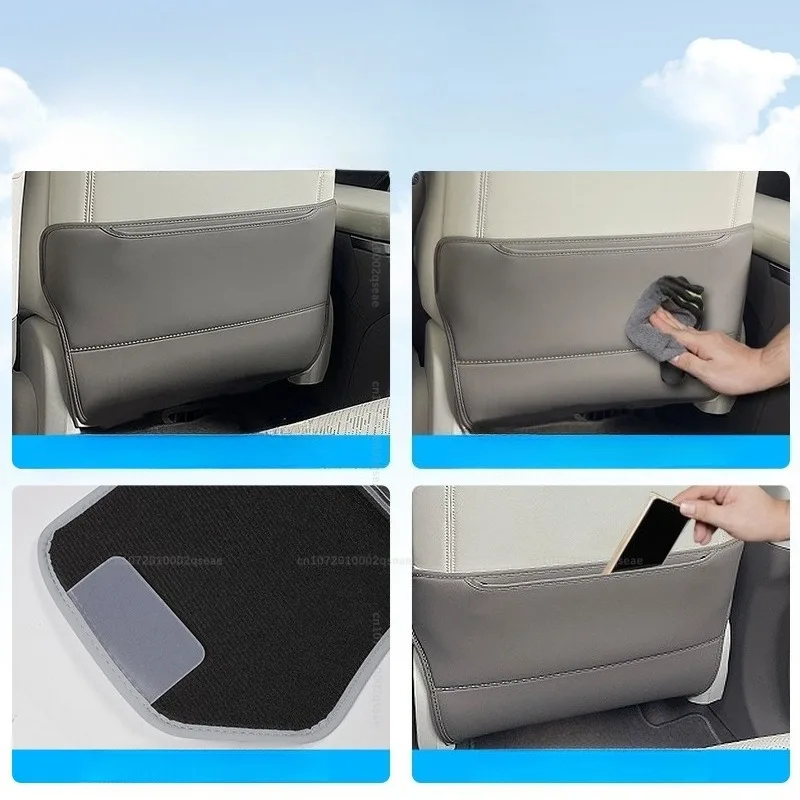 지크르 7X EV 2025 2026용 뒷좌석 등받이 킥 매트, 킥 방지, 내마모성, 스크래치 방지, 방수 자동차 내부 액세서리