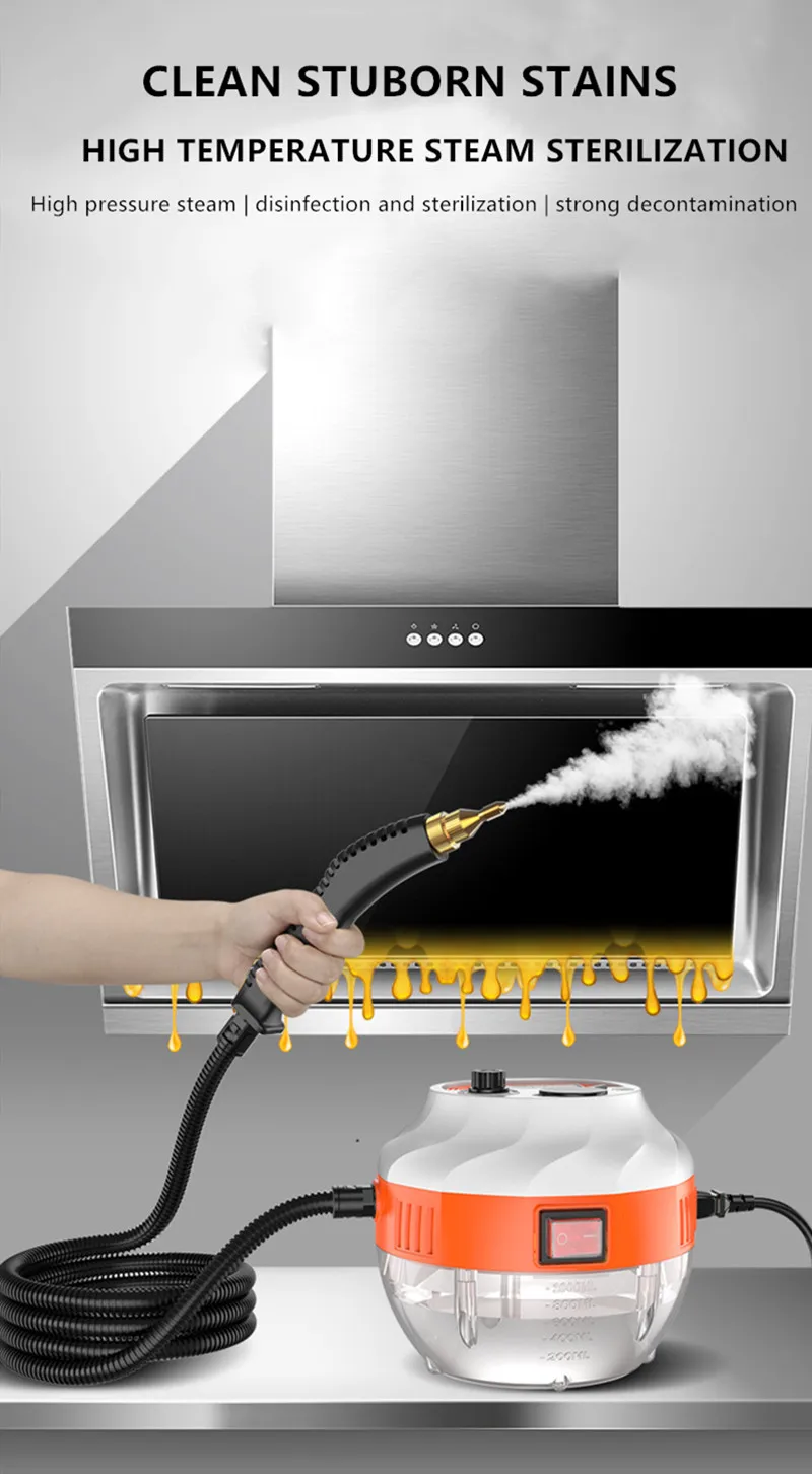 High Temperature High Pressure Steam Cleaner For Range Hood Air Conditioner Kitchen Bathroom Cleaning And Disinfection Cleaner