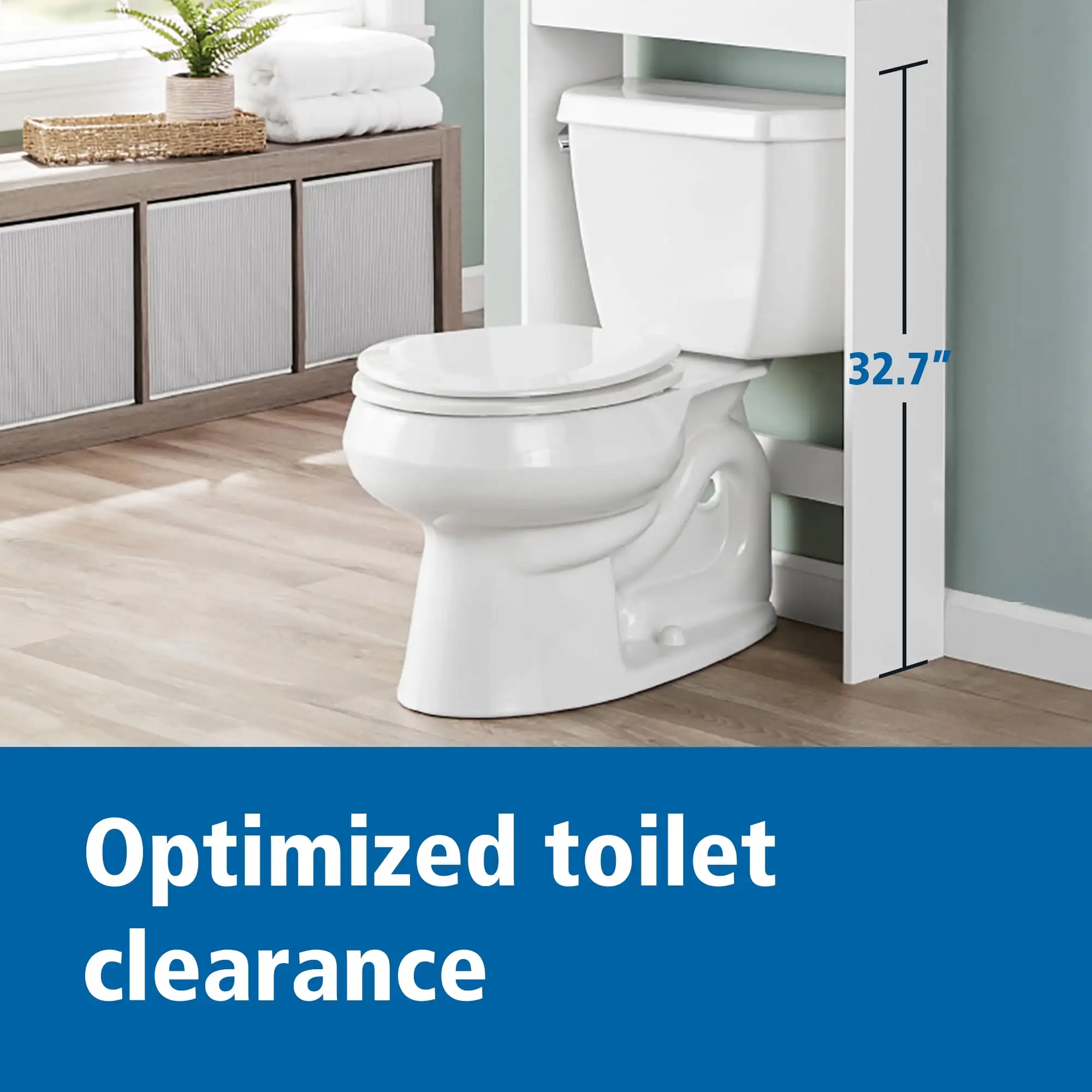 Over-The-Toilet Bathroom Space Saver Storage Cabinet, 3 Shelves, White 4