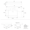 Engineered Stone Bathroom Vanity Top 36" with Undermount Left Side Sink Waterproof Anti-Scratches Easy to Clean 6