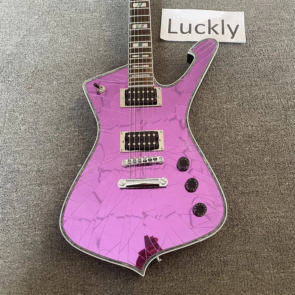 High quality six string electric guitar model guitar pink paint embedded abalone shell fixed bridge free delivery guitars