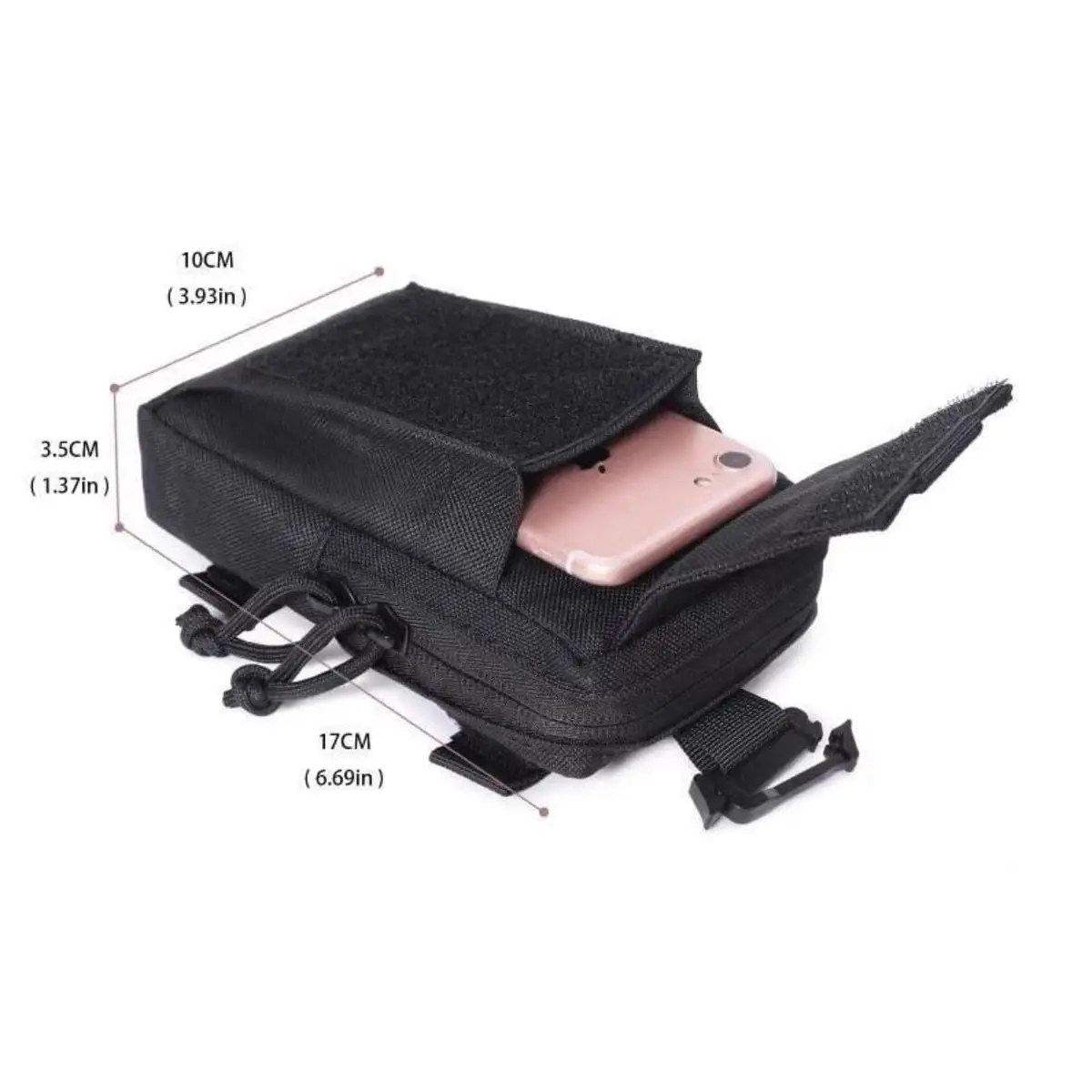 Waterproof Molle Phone Holster Belt Organizer for Outdoor Camping