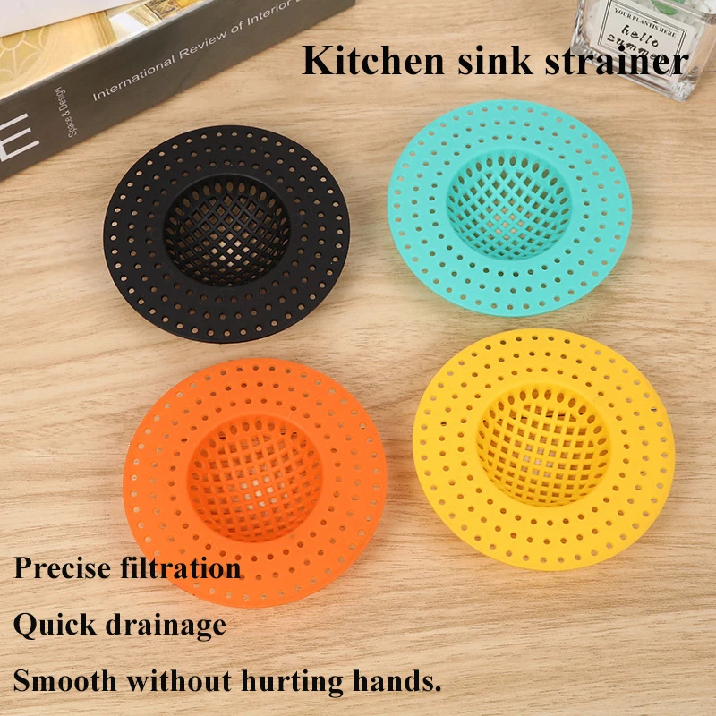 Sink Filter Sink Strainer Shower Drain Catcher Floor Drain Filter Hair Drain Catcher Hair Drain Filter Floor Drain Hair Catcher Drain Hair Catcher Floor Drain Hair Filter Silicone Floor Drain Cover Press Type Drainage Outlet Kitchen Sink Anti Clogging Floor Drain Cover Filter Screen Plastic Hair Stoppers