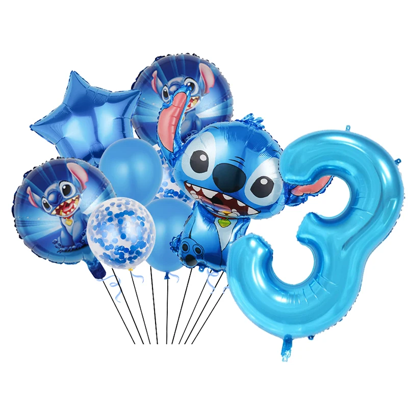 thumbnail image 1 of Decoración de cumpleaños de Disney Stitch, suministros para fiestas, vajilla, vasos de papel, platos, manteles, pancartas, telón de fondo, juego de globos, baby shower, 1 of 5