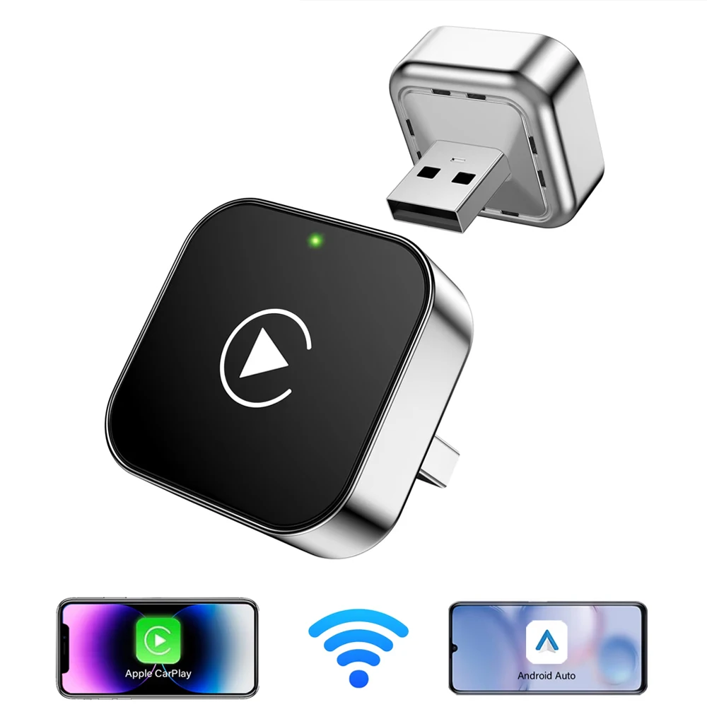 XUDA 2in1 Wireless CarPlay Adapter Android Auto AI Smart Box Car Intelligent Sys