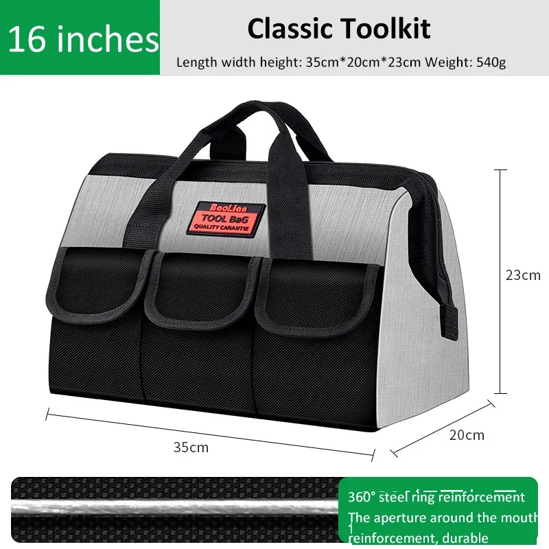13/16/18 Inch Portable Oxford Cloth Toolkit Waterproof Wear Resistant Toolkit Multi-Pocket Multi-Functional Tool Storage Bags 5