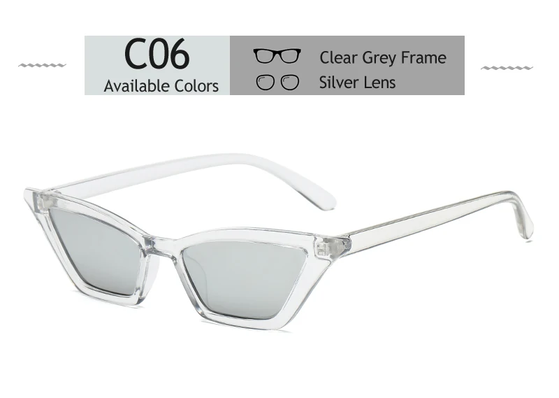 Schutzbrille Cat Eye Sonnenbrille Damen Schmales Rahmen Design Sonnenbrille Multi Color Frames Shades Damen Sonnenbrille UV400 – Detail 17