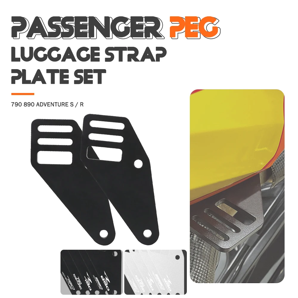 

890 ADV 790ADV Motorcycle Passenger Peg Luggage Strap Plate Set FOR 790 ADVENTURE R S 2018 2019 2020 2021 890ADVENTURE R