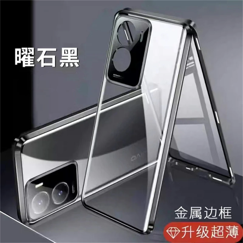 360° Full Protection Magnetic Case with Double-Sided Tempered Glass & Metal Frame