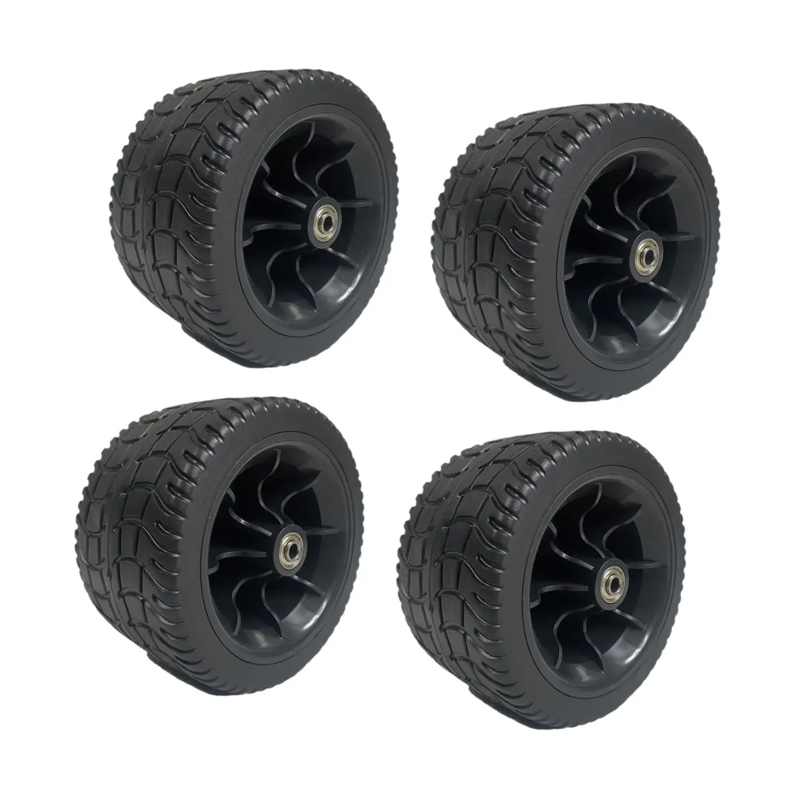 7" Wheelbarrow Tire Solid Tire Assembly Replace Garden Cart Wheelbarrow Wheel Heavy Duty for Shopping Beach Outdoor Indoor