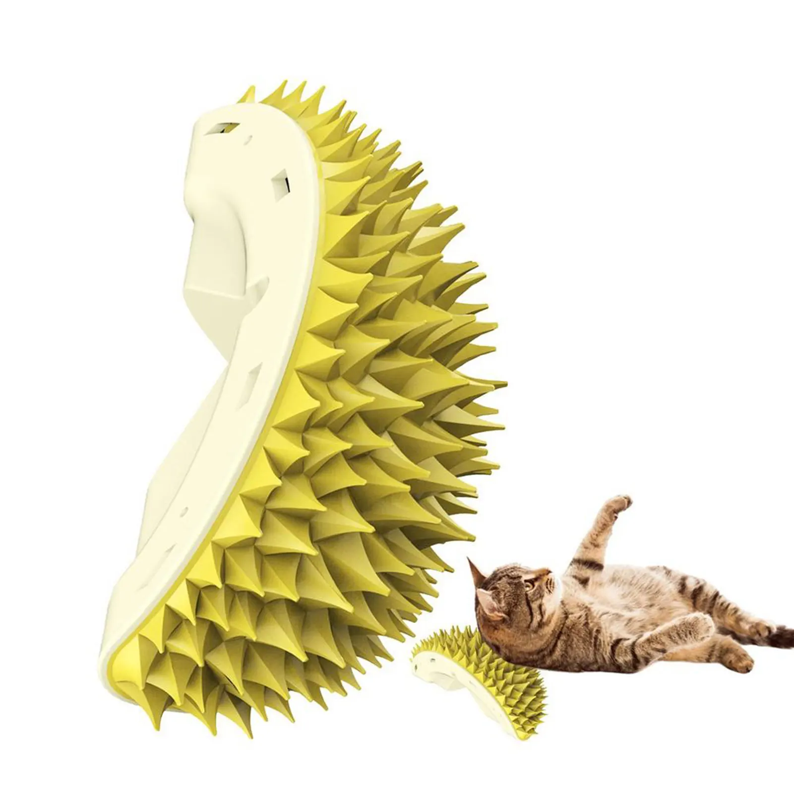 Divertente Durian Pet Grooming Brush Setole Senza Dolore Durevole Cat Scratcher Pet Exercise Toys Per Il Gioco Del Gatto